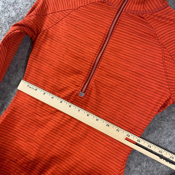 Athleta Jacket XS Red Striped Performance 1/4 Zip Layering Long Sleeve Pullover - Picture 11 of 12